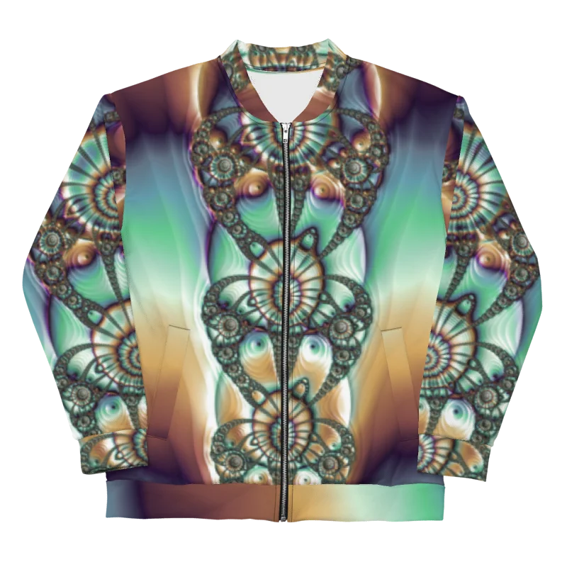 "Melted Hues Blossom" Collection - Unisex Designer Bomber JacketRecycled Fabric Jackets