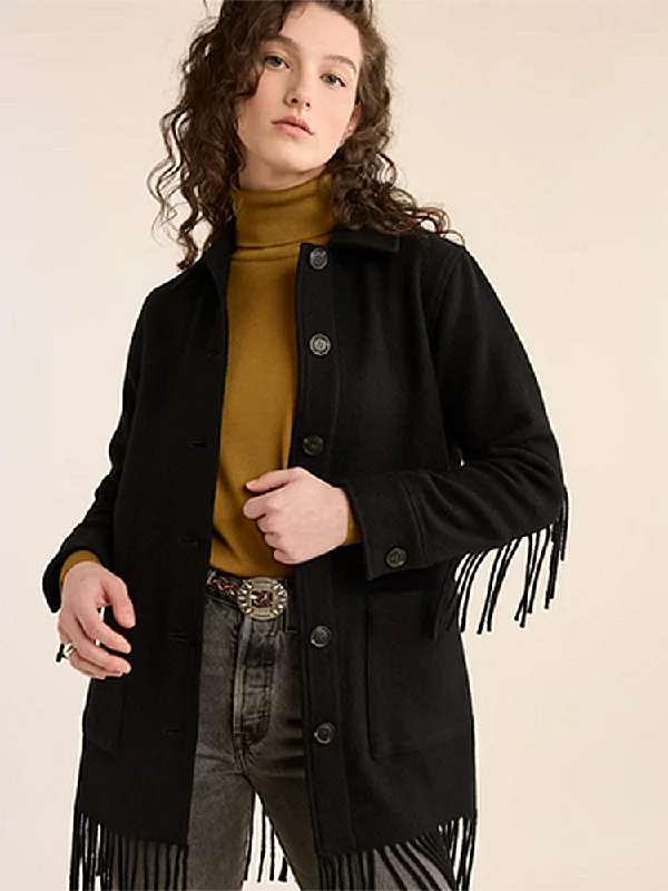 Women's Jolene Fringed Wool Jacket by PendletonSuede Jackets