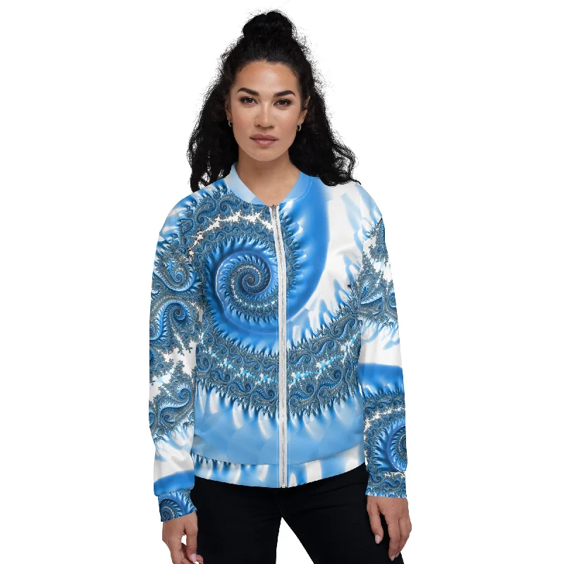 "Fractal Fern" Collection - Unisex Bomber JacketPea Coats