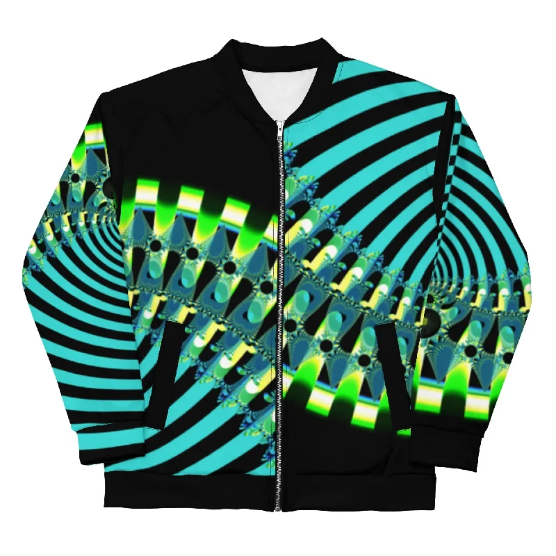 "Happy Stripes" Collection - Unisex Bomber JacketFringed Jackets