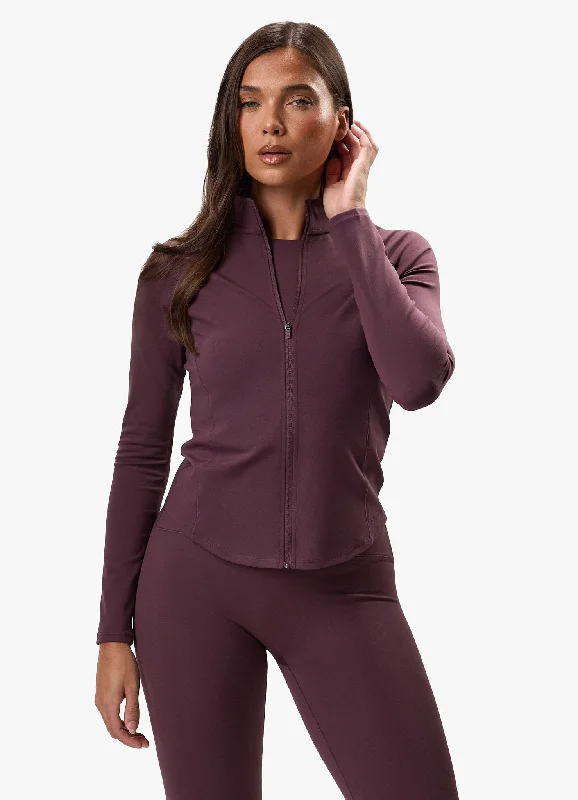 Gym King Peach Luxe Full Zip Jacket - Deep Plum LuxeSnowboard Jackets