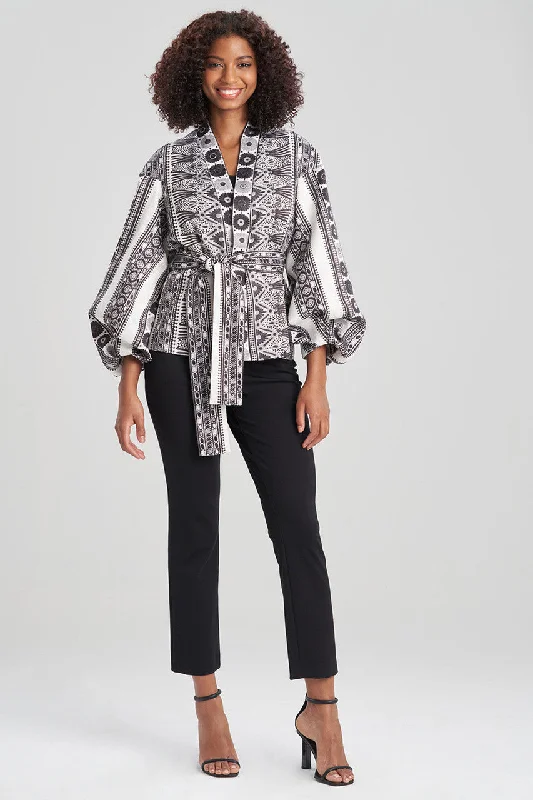 Le Souk Jacquard Belted TopperCycling Jackets