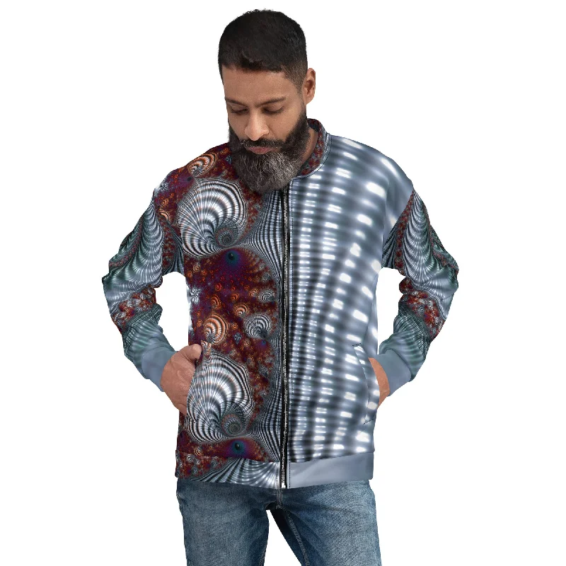 "Fractal Seashell" Collection - Unisex Bomber JacketPolyester Jackets