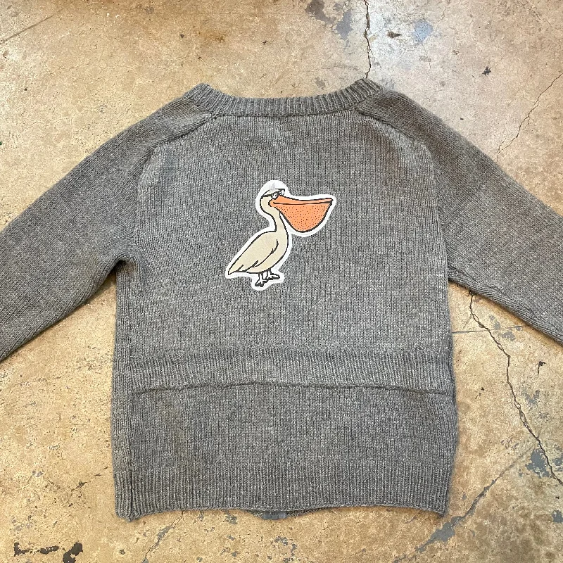 Yokishop - Pelican Grey Zip SweaterCashmere Jackets