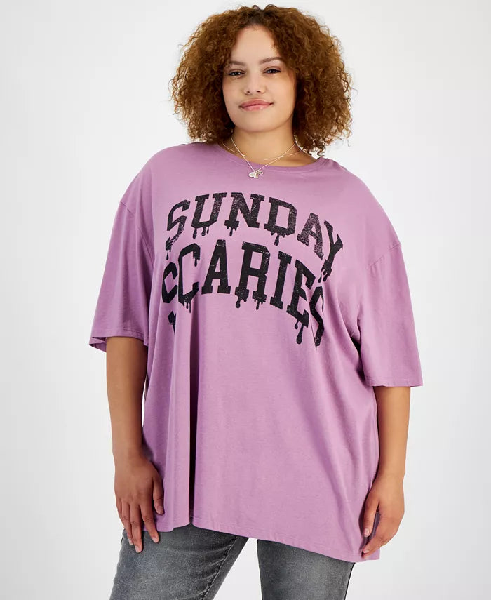 Sequined ShirtsPurple Sunday Scaries Comfy Shirt Top