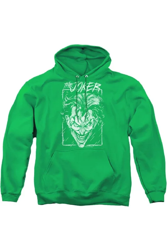 Metallic HoodiesBatman Joker Storm On Green Adult Pull Over Hoodie / Hooded Sweatshirt