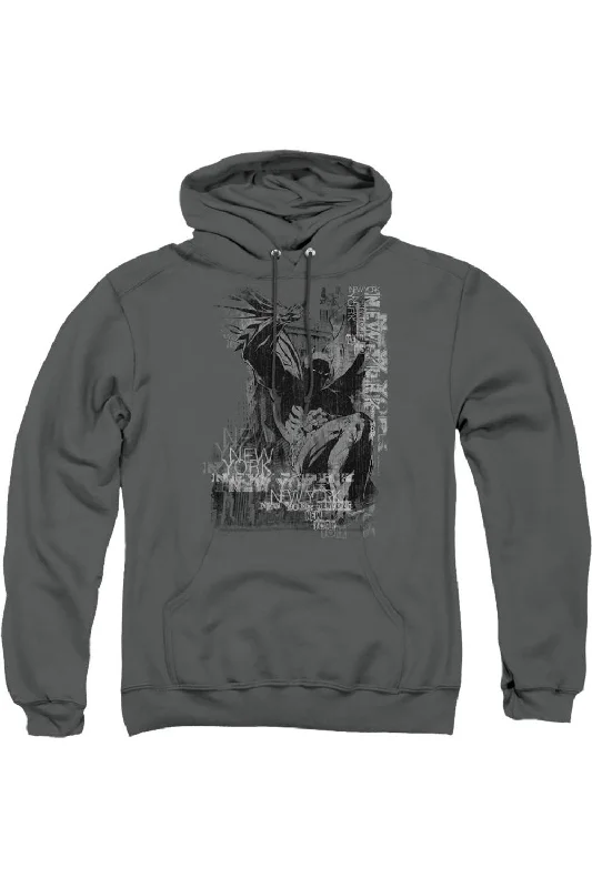 Ribbed Cuff HoodiesBatman The Knight Life Adult Pull Over Hoodie / Hooded Sweatshirt