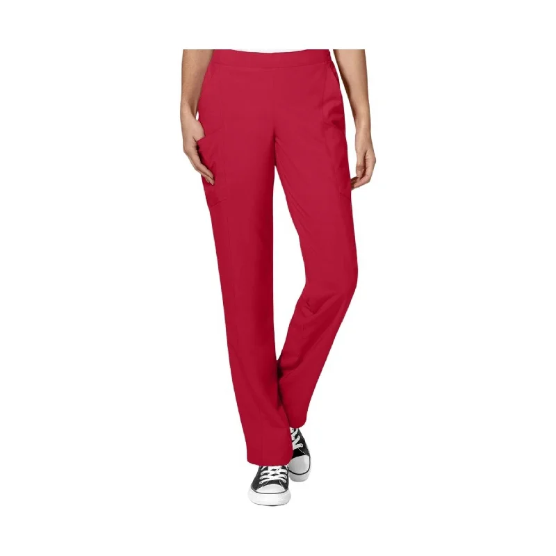 Carpenter PantsWonderWink Women's Flat Front Double Cargo Pant - Red