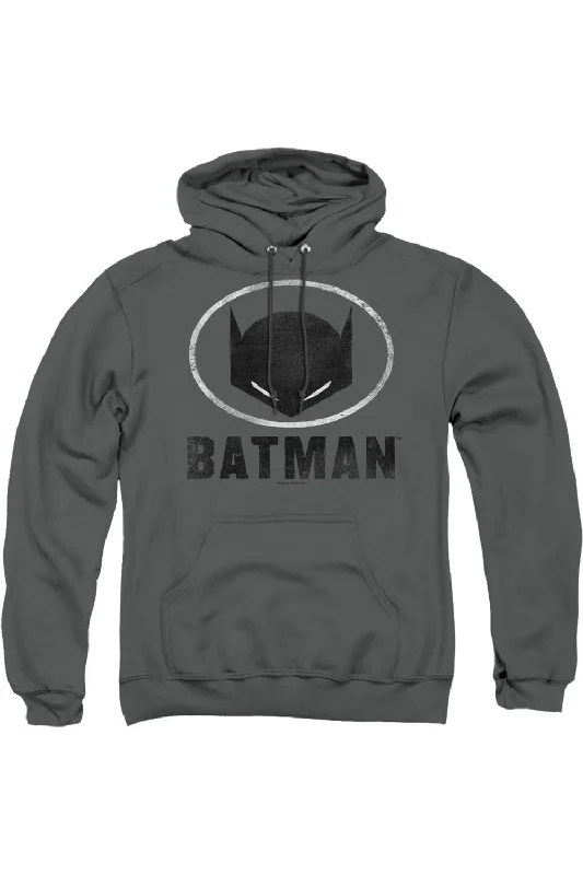 Retro HoodiesBatman Mask In Oval Adult Pull Over Hoodie / Hooded Sweatshirt