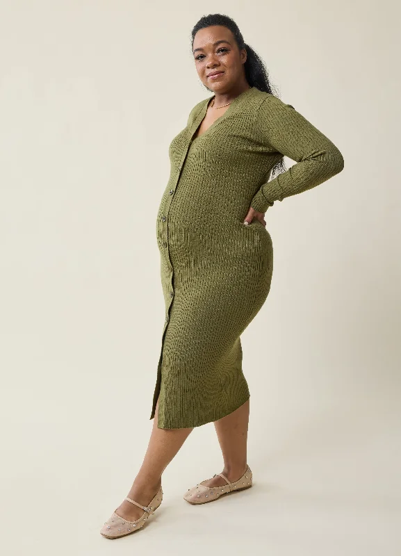 The Close Knit Midi Maternity Sweater DressRunning Knit Tops