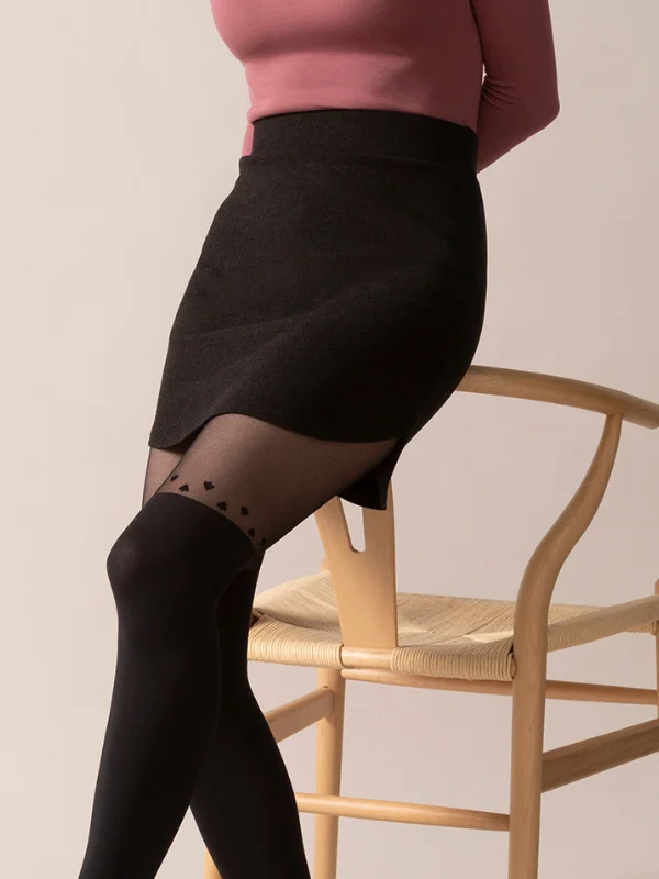 Side Tulip Brushed Knit OTK Skirt in Charcoal MixTactical Skirt