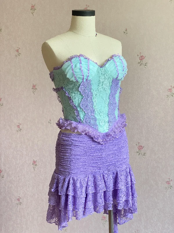 Princess Elsa and Ariel Fishbone Corset Top and skirt setTulip Skirt