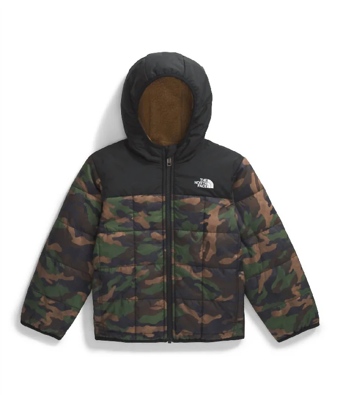 Minimalist SweatshirtsKid's Reversible Shasta Full-Zip Hooded Jacket In Black Camo