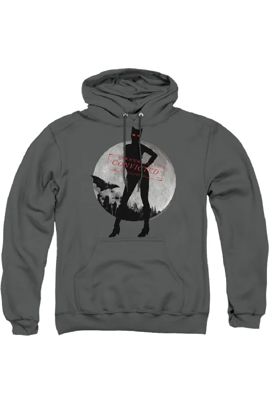 Velour SweatshirtsBatman Arkham City Catwoman Convicted Adult Pull Over Hoodie / Hooded Sweatshirt