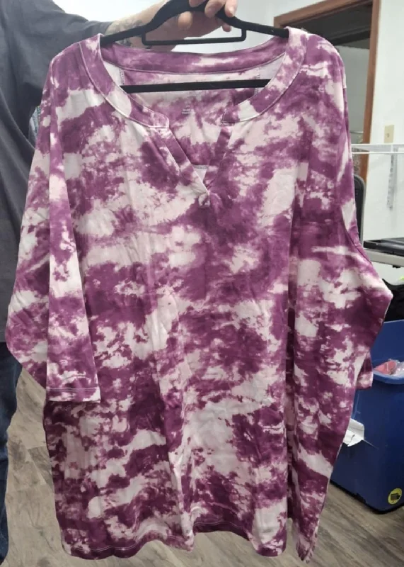 Festival ShirtsPurple Fuschia Tie Dye Shirt Top