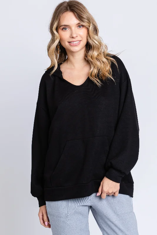 Sequined HoodiesBlack Front Pocket Hoodie