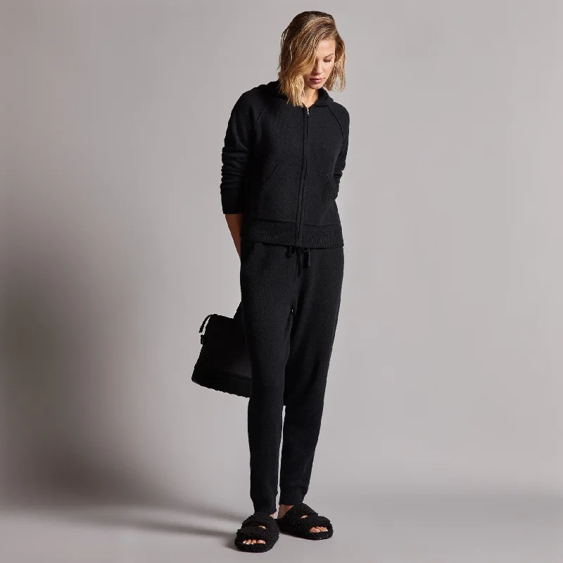 Ankle PantsRecycled Cashmere Track Pant - Black