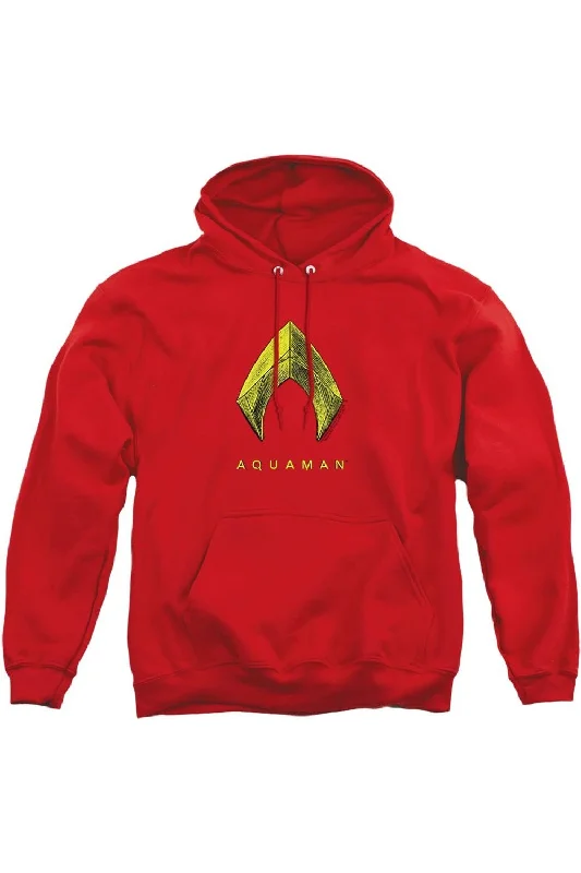 Metallic HoodiesAquaman Movie Aquaman Logo Adult Pull Over Hoodie / Hooded Sweatshirt