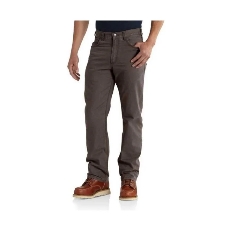 Lounge PantsCarhartt Men's Rugged Flex® Rigby Five Pocket Relaxed Fit Pant - Dark Coffee