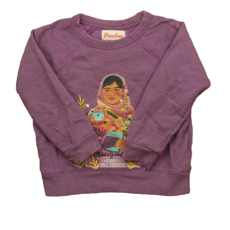 Piccolina Girls Purple Malala Yousafzai Long Sleeve T-Shirt