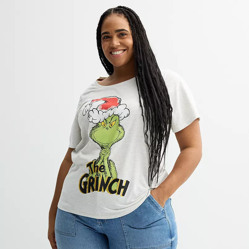 Wool ShirtsThe Grinch Christmas Santa Hat Shirt Top