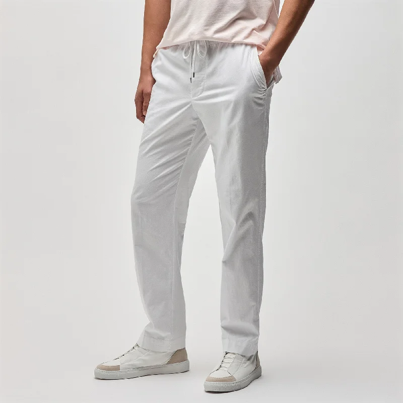 GauchosCotton Linen Work Pant - White