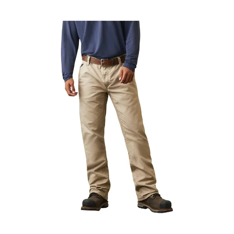 Low-riseAriat Men's Flame Resistant M4 Relaxed Workhorse Boot Cut Pant - Khaki