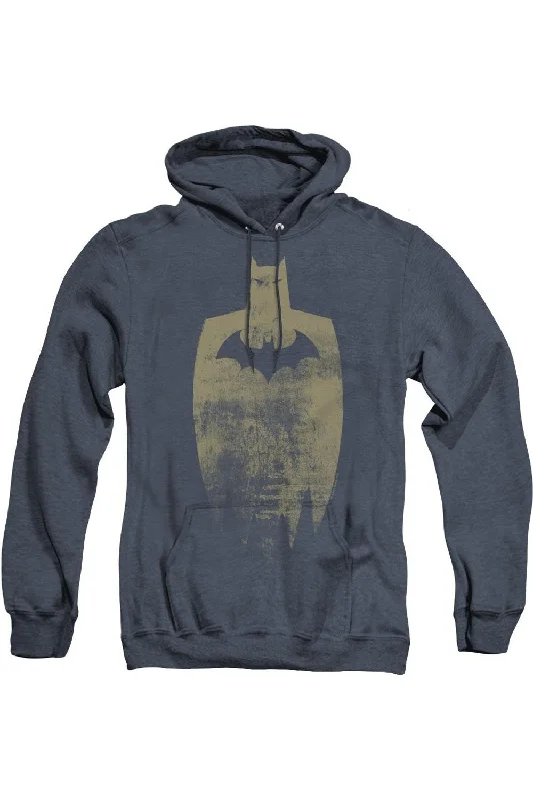 Ski SweatshirtsBatman Gold Silhouette Adult Heather Hoodie / Hooded Sweatshirt