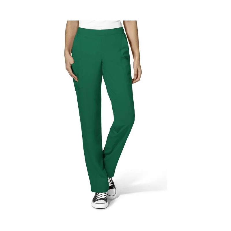 Embroidered PantsWonderWink Women's Flat Front Cargo Scrub Pant - Hunter Green