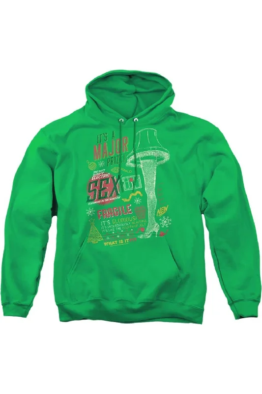 Pocketed HoodiesA Christmas Story Its A Major Prize Adult Pull Over Hoodie / Hooded Sweatshirt