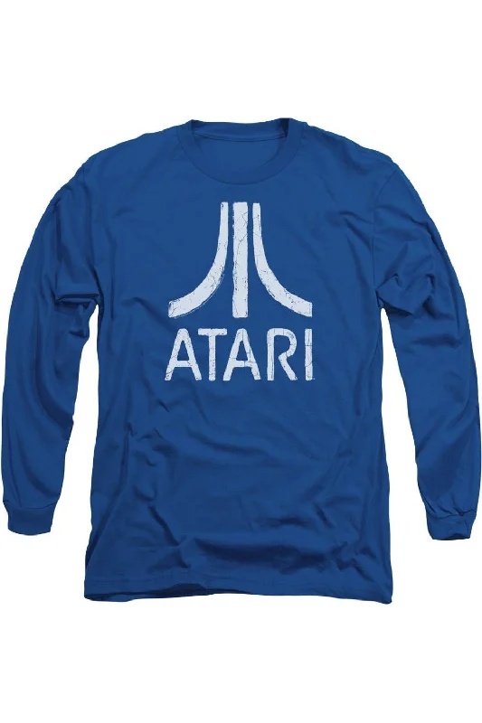 Atari Rough Logo Long Sleeve Adult Tee / T-Shirt