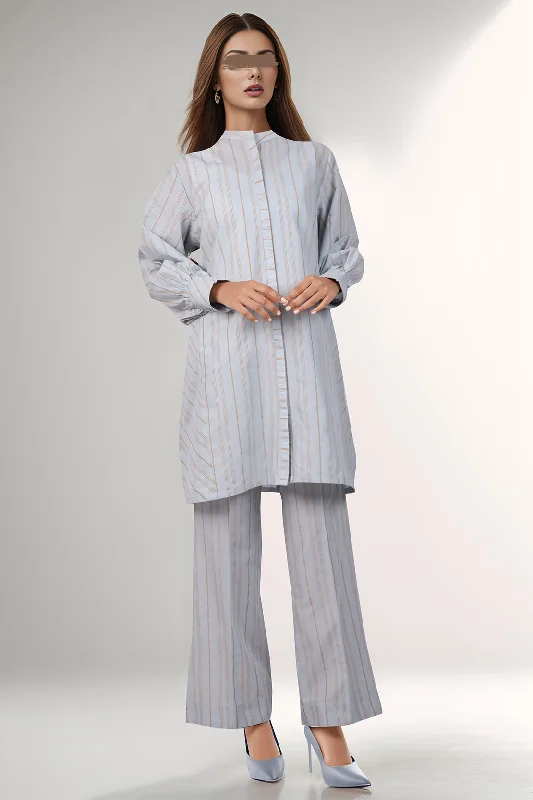 Solid Slub Viscose Stitched 2 Piece (Shirt/Trouser)