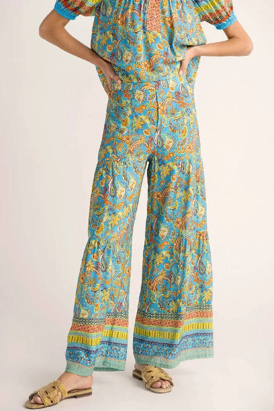 Denim JeansCurrent Air Paisley Border Printed Wideleg Pants