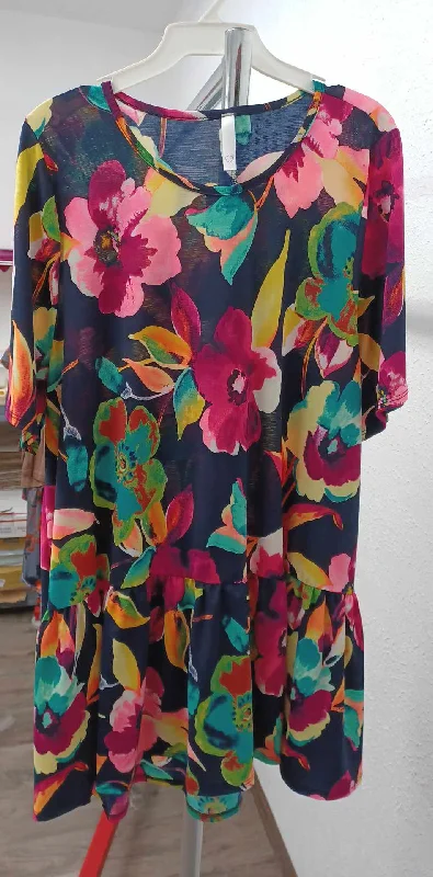 Cashmere ShirtsBeautiful Navy Pink Floral Tropical Shirt Top