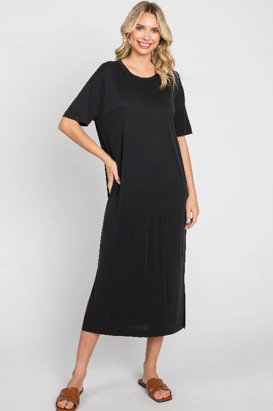 Tulle DressBlack Midi T-Shirt Dress