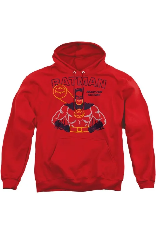 Thermal HoodiesBatman Ready For Action Adult Pull Over Hoodie / Hooded Sweatshirt