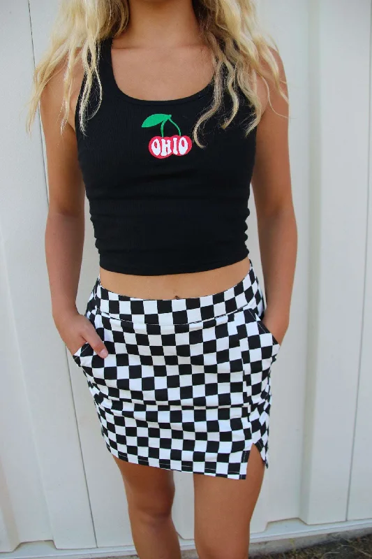 Checkered Mini SkirtCheerleader Skirt