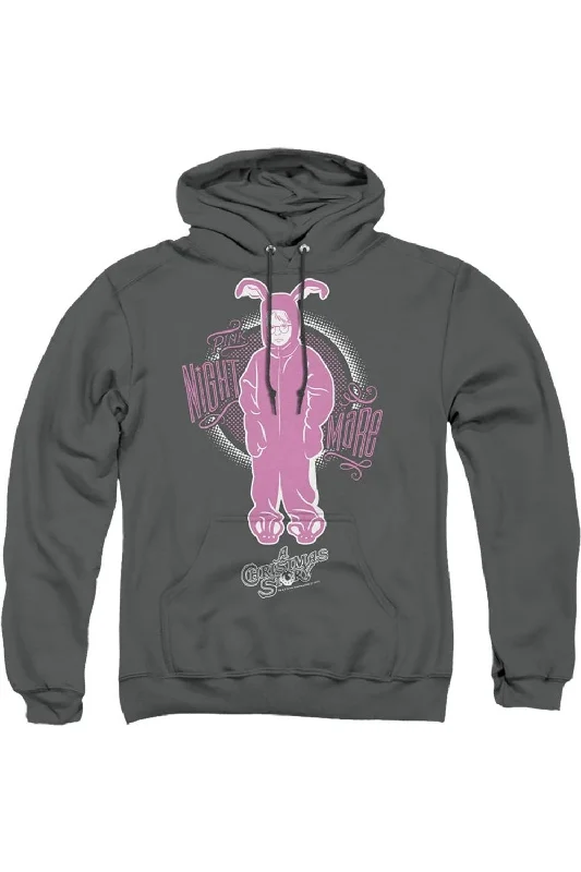 Linen Blend SweatshirtsA Christmas Story Pink Nightmare Adult Pull Over Hoodie / Hooded Sweatshirt