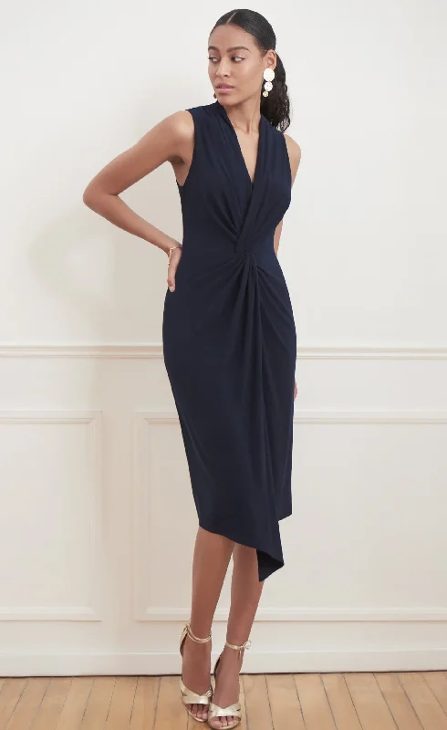 Bridal GownJoseph Ribkoff Wrap-Front Navy Dress - 221348