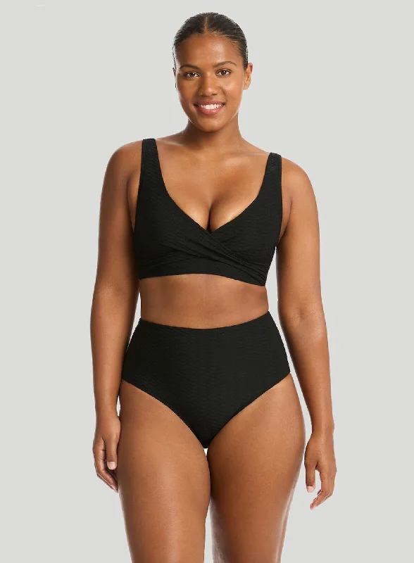 Yoga PantsSea Level: Honeycomb High Waist Bikini Pant Black