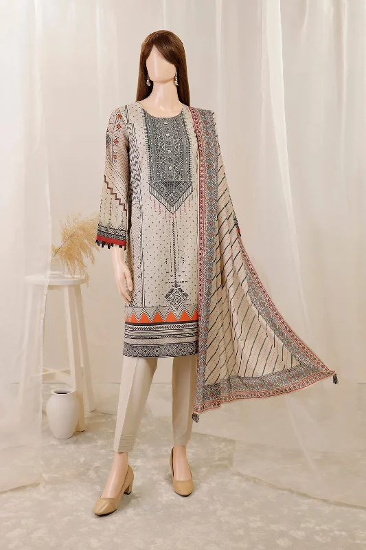 Unstitched Printed Lawn 2 Piece (Shirt/Dupatta)