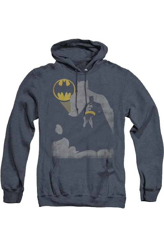 Cotton HoodiesBatman Bat Knockout Adult Heather Hoodie / Hooded Sweatshirt