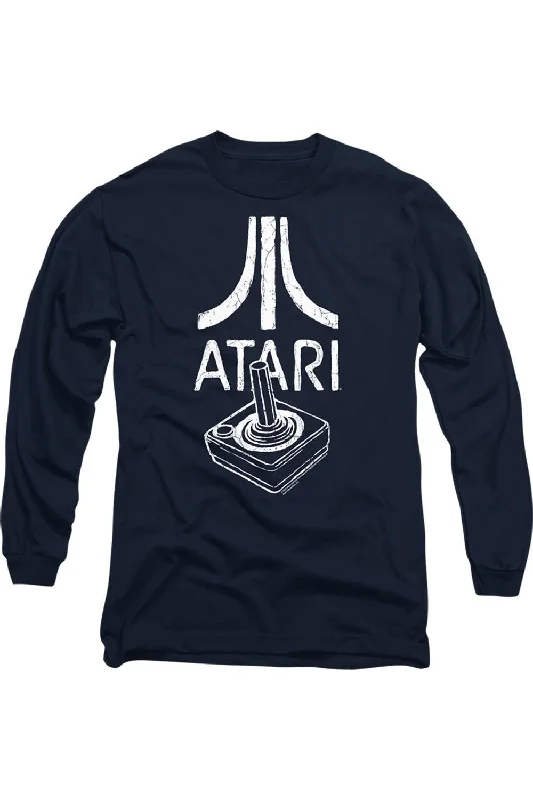 Atari Joystick Logo Long Sleeve Adult Tee / T-Shirt