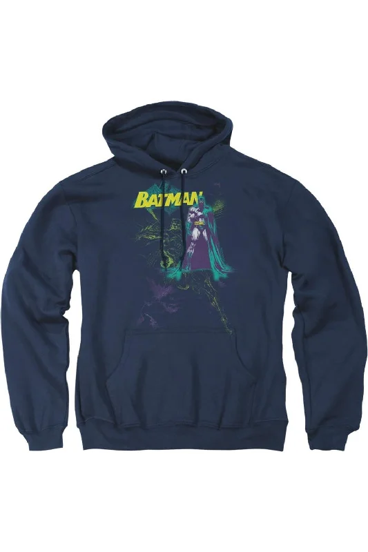 Mesh-Lined HoodiesBatman Bat Spray Adult Pull Over Hoodie / Hooded Sweatshirt