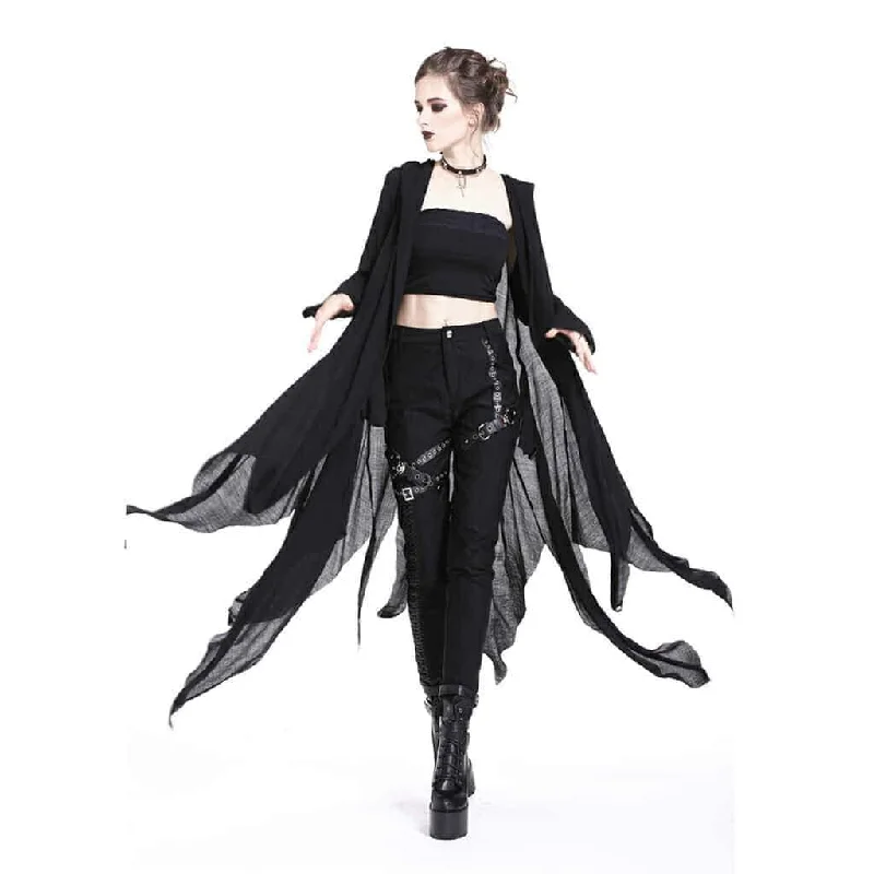 Bamboo Fiber SweatshirtsWomen's Grungy Goth Hooded Coat