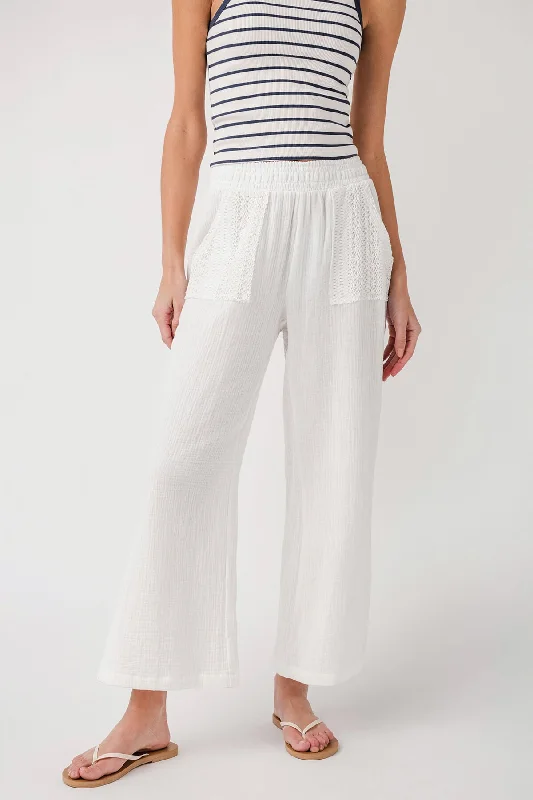 JeansOcean Drive Gauze Crochet Detail Pant