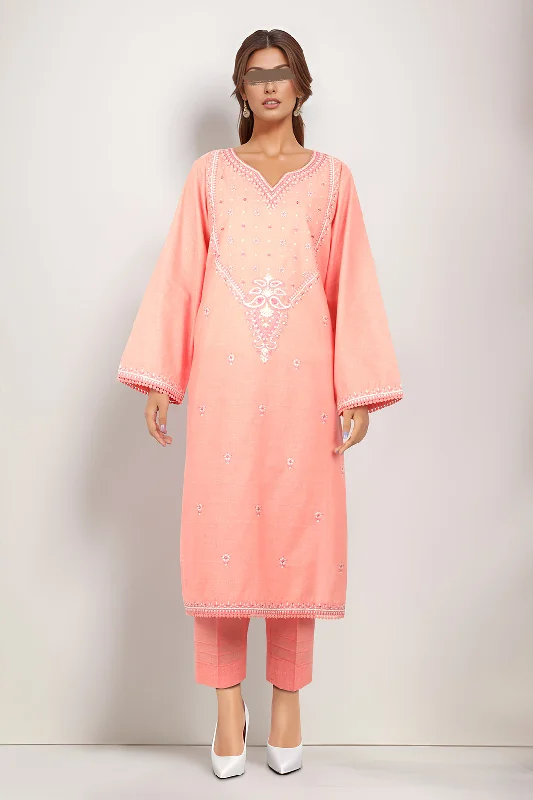 Embroidered Cotton Jacquard Stitched 2 Piece (Shirt/Trouser)