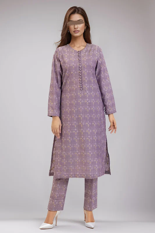 Cotton Jacquard Stitched 2 Piece (Shirt/Trouser)