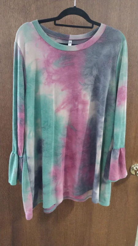 Festival ShirtsPSFU Teal Pinky Purple Tie Dye Shirt Top