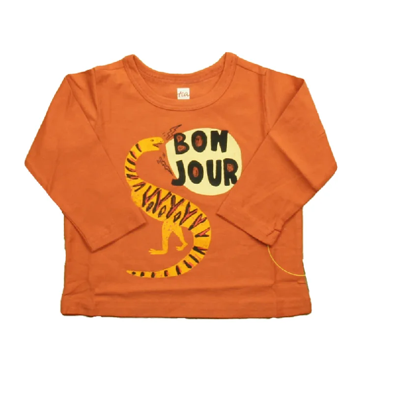 Tea Boys Orange Dino Long Sleeve T-Shirt